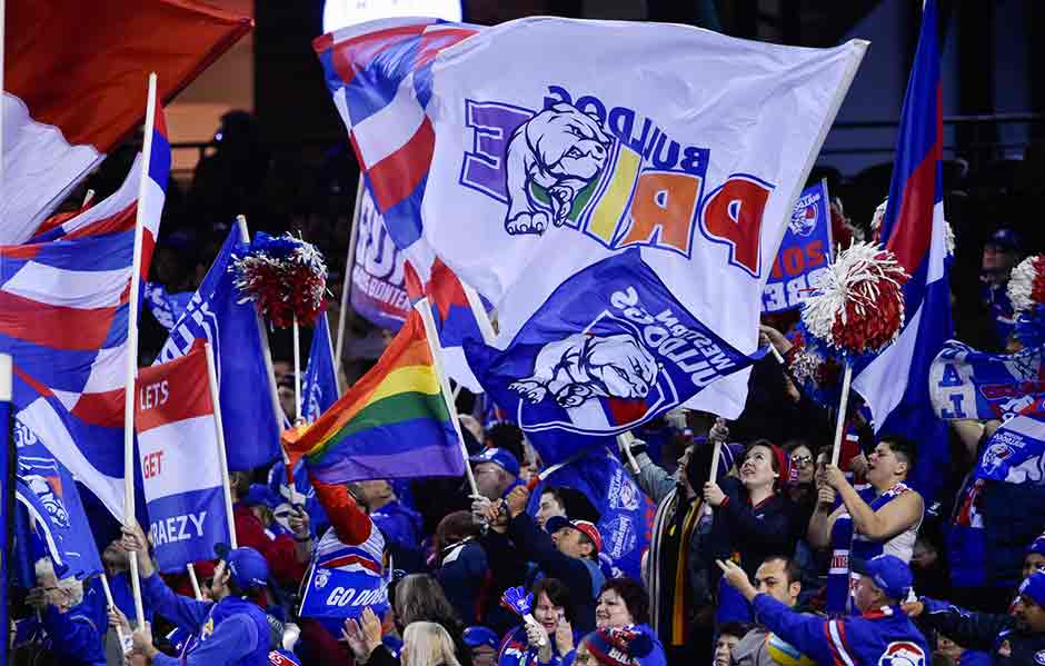 HERO_130519Cheersquad.jpg VU Whitten Oval will host the North Western Pride Night this Thursday, May 16 to celebrate the International Day Against Homophobia, Biphobia and Transphobia. - Western Bulldogs